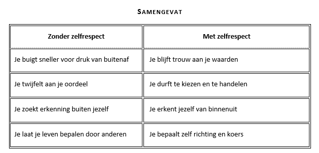 Zelfrespect burn-out re-integratie